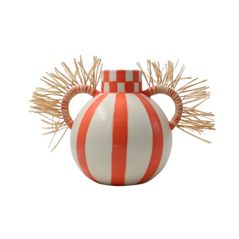 Qué Rico keraamiline vaas Fernanda - Squares & Stripes / 17,5 cm