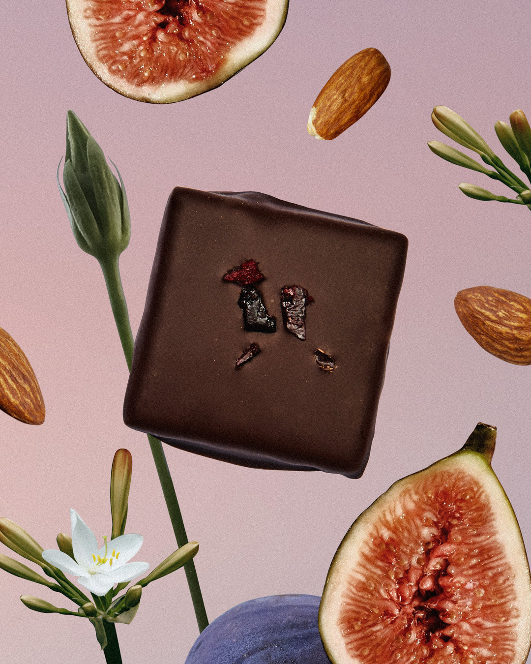 Cosmic Dealer käsitööšokolaad LIMITED EDITION / Soolane viigimari ja mandel 20g