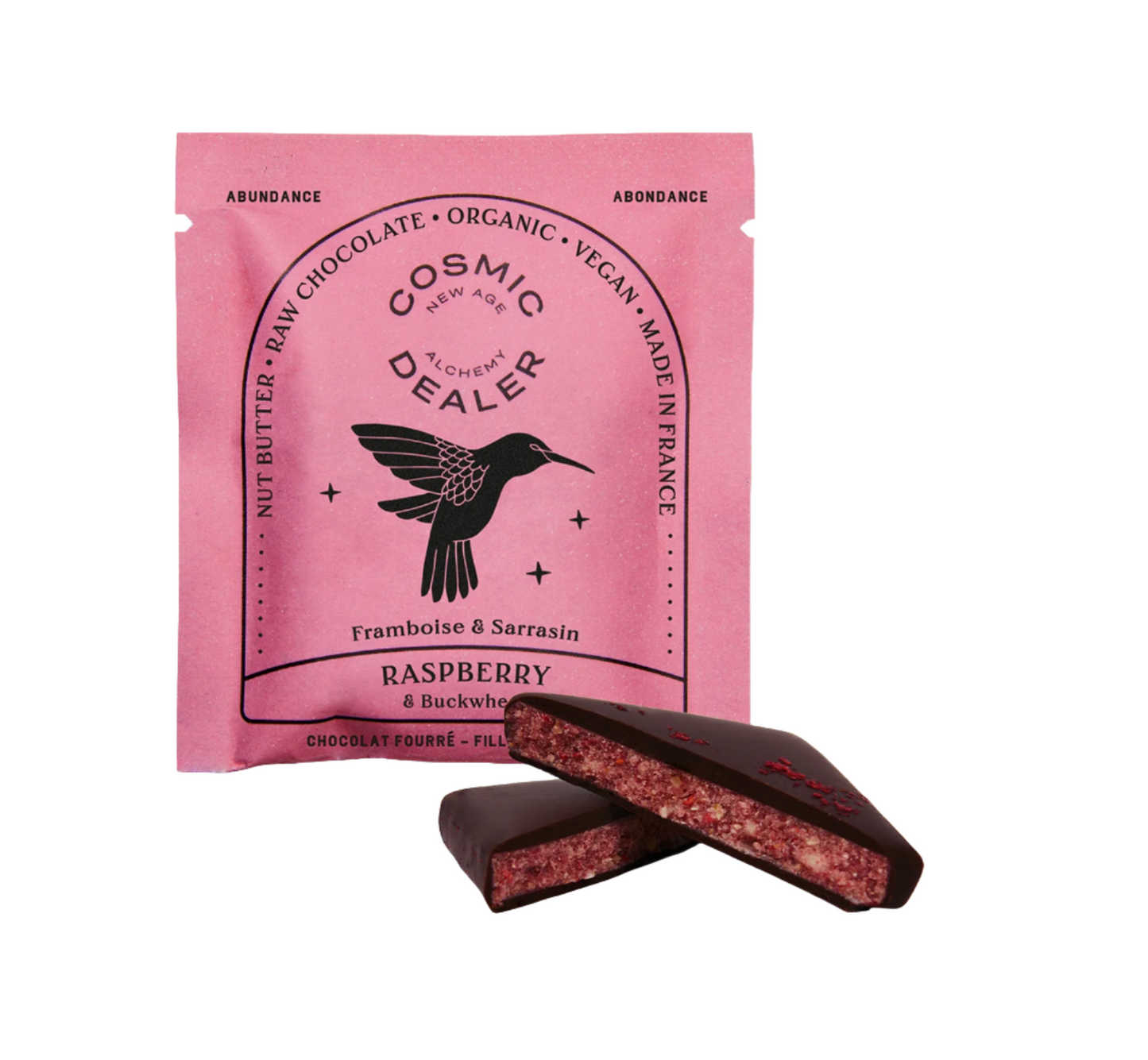 Cosmic Dealer käsitööšokolaad / Vaarikas ja tatar 80g / 4 tk