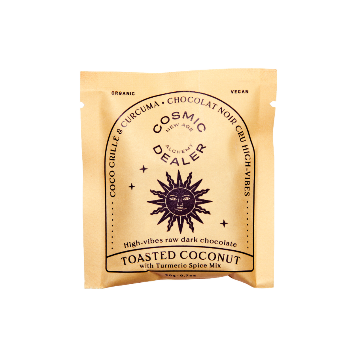 Cosmic Dealer käsitööšokolaad / Röstitud kookos ja kurkum 80g / 4 tk