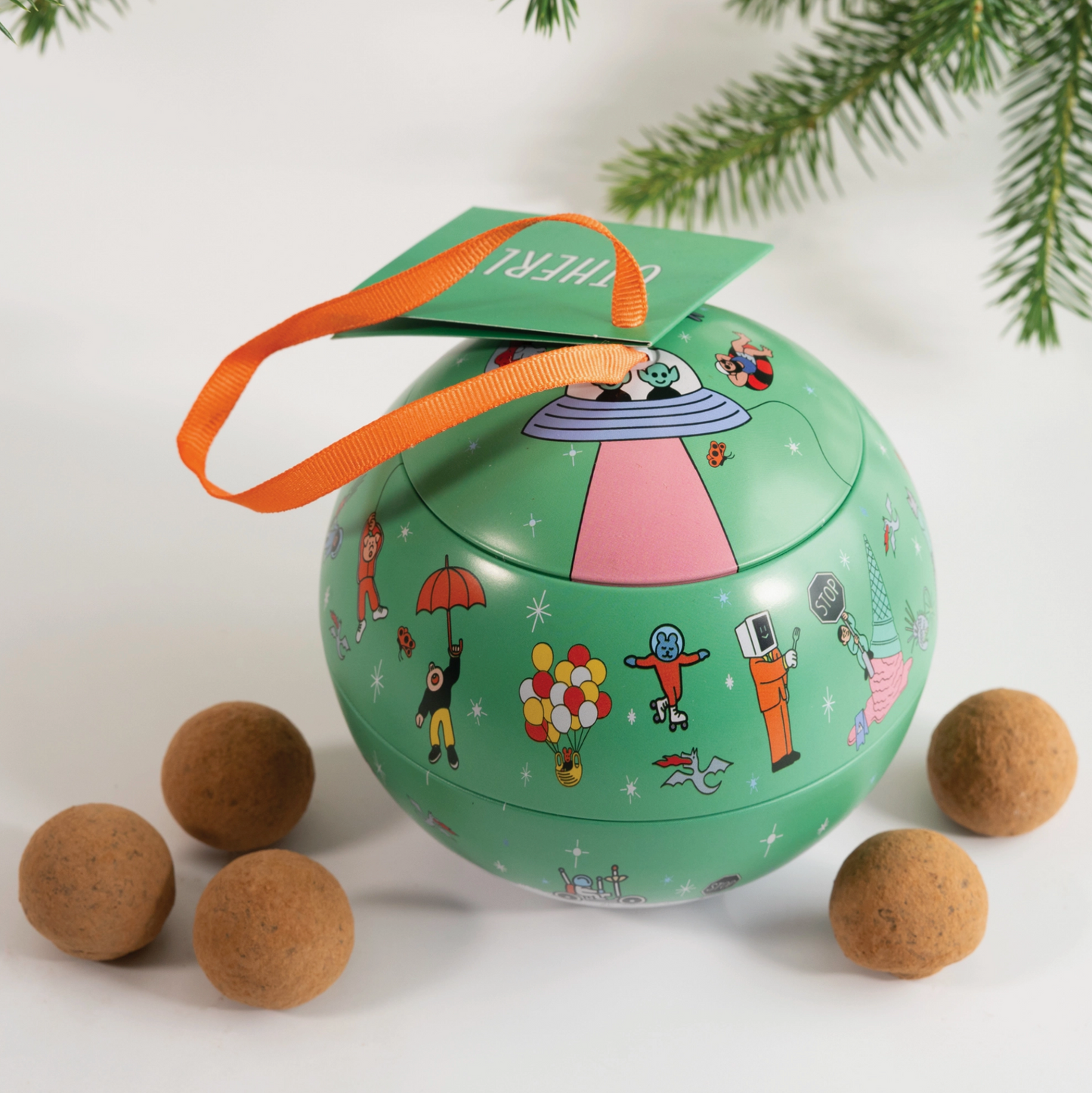 OTHERLY soolakaramellitrühvlid roheline ornament / 100g