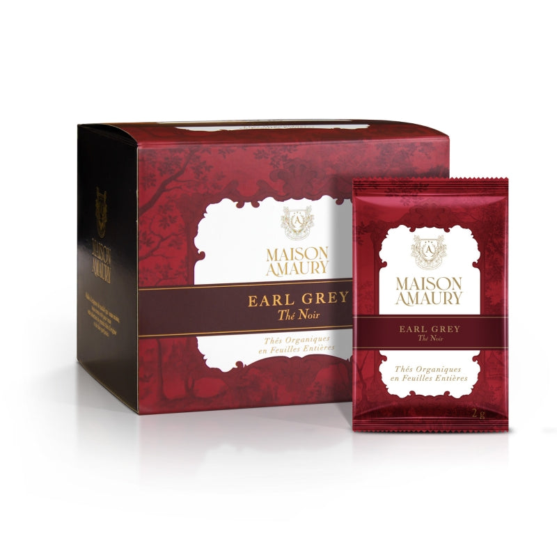 Maison Amaury must tee EARL GREY / 20 biolagunevat teepakki