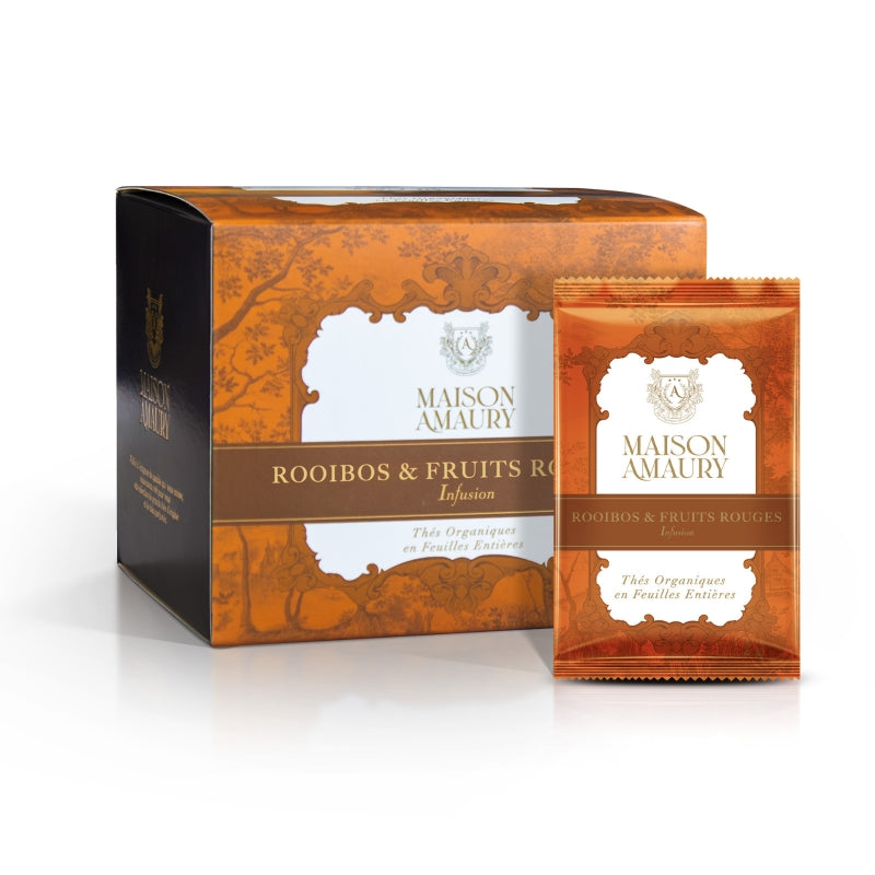 Maison Amaury kafeiinivaba taimetee ROOIBOS & PUNASED MARJAD / 20 biolagunevat teepakki