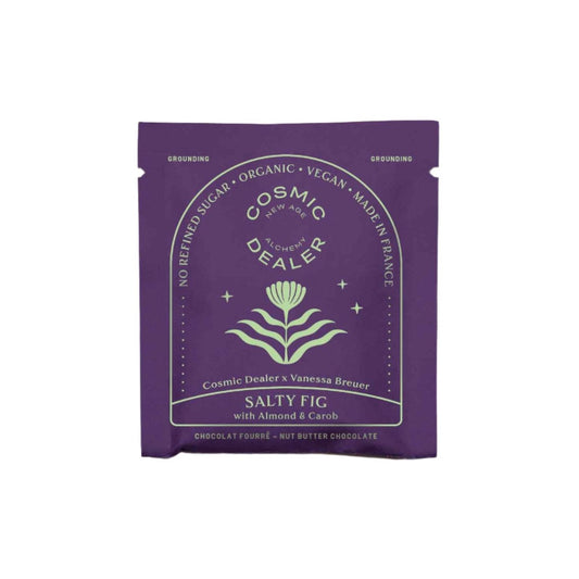 Cosmic Dealer käsitööšokolaad LIMITED EDITION / Soolane viigimari ja mandel 20g