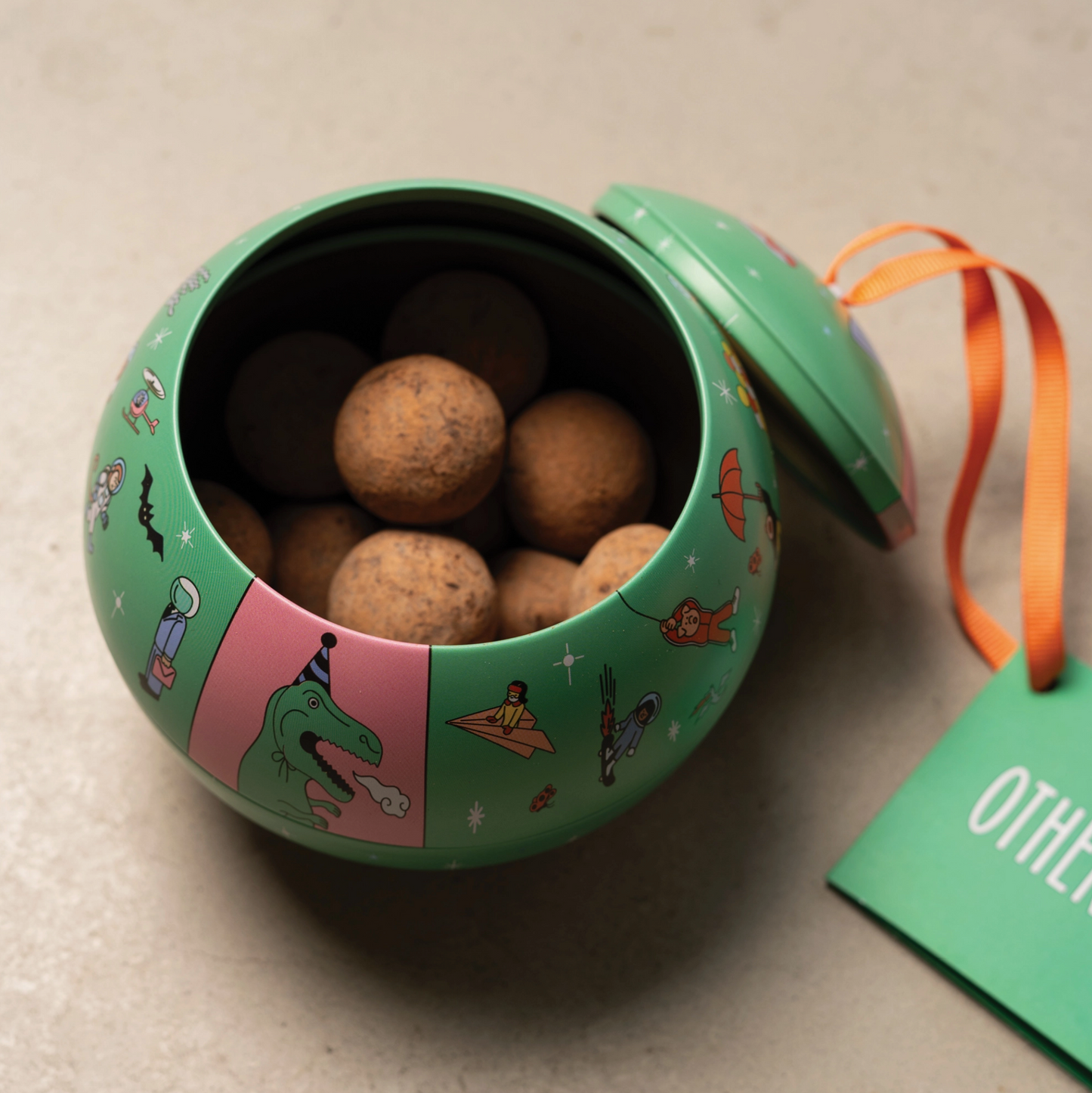 OTHERLY soolakaramellitrühvlid roheline ornament / 100g