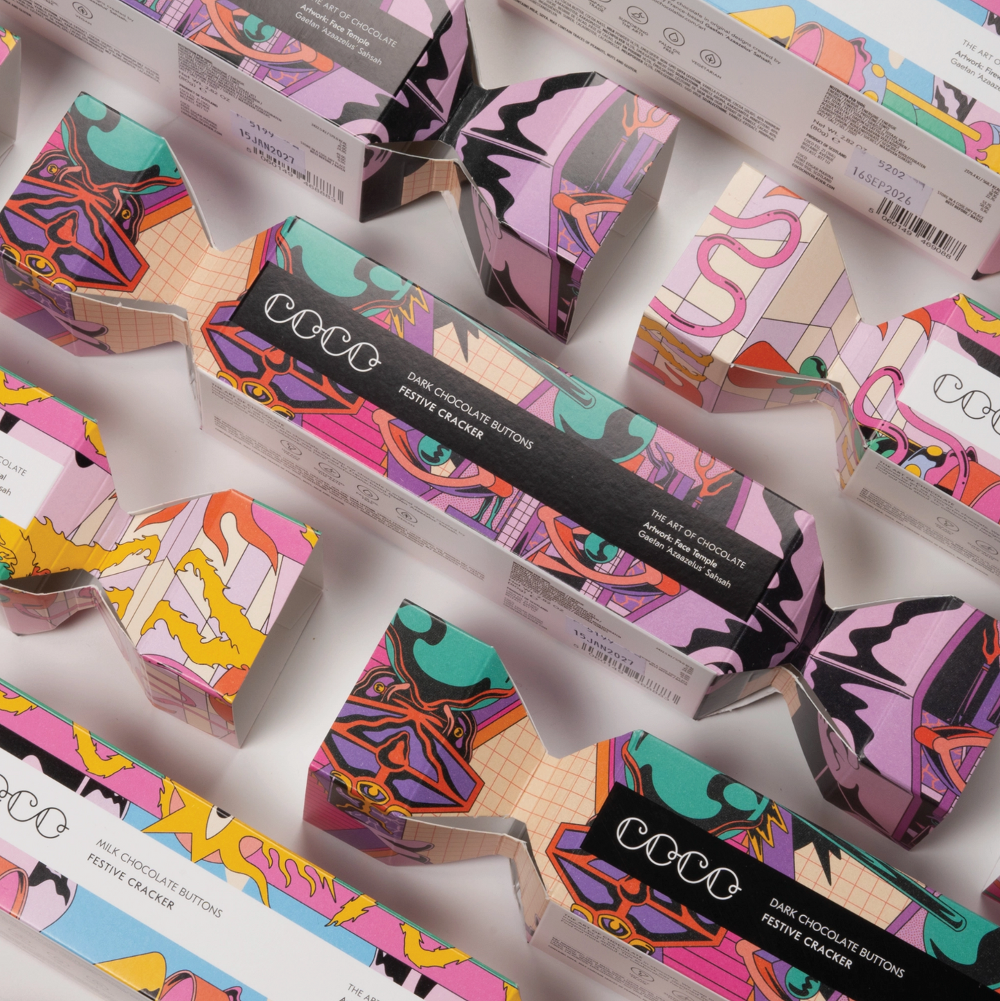 COCO jõulukräkker tumeda šokolaadinööpidega / 80g