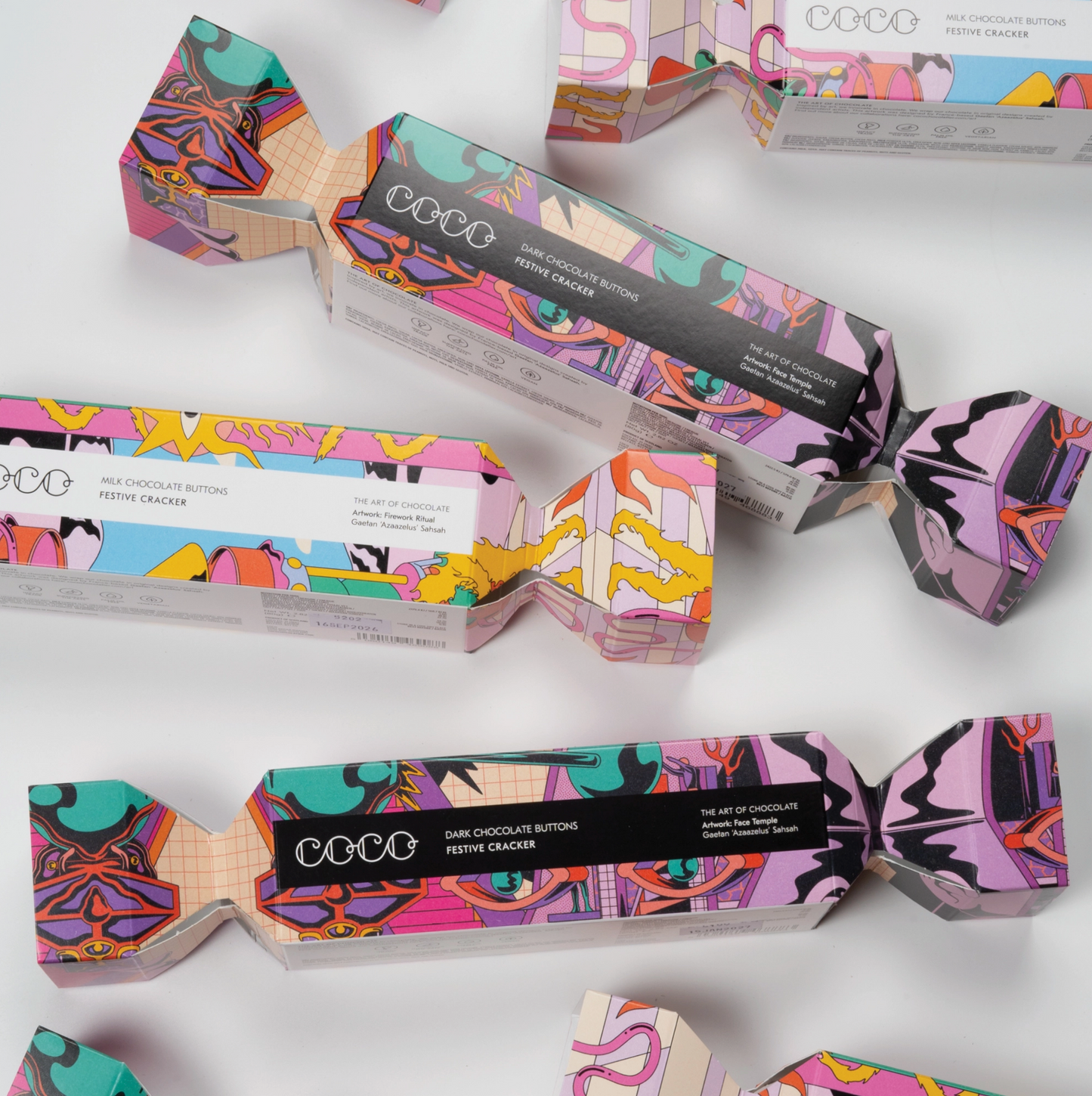 COCO jõulukräkker tumeda šokolaadinööpidega / 80g