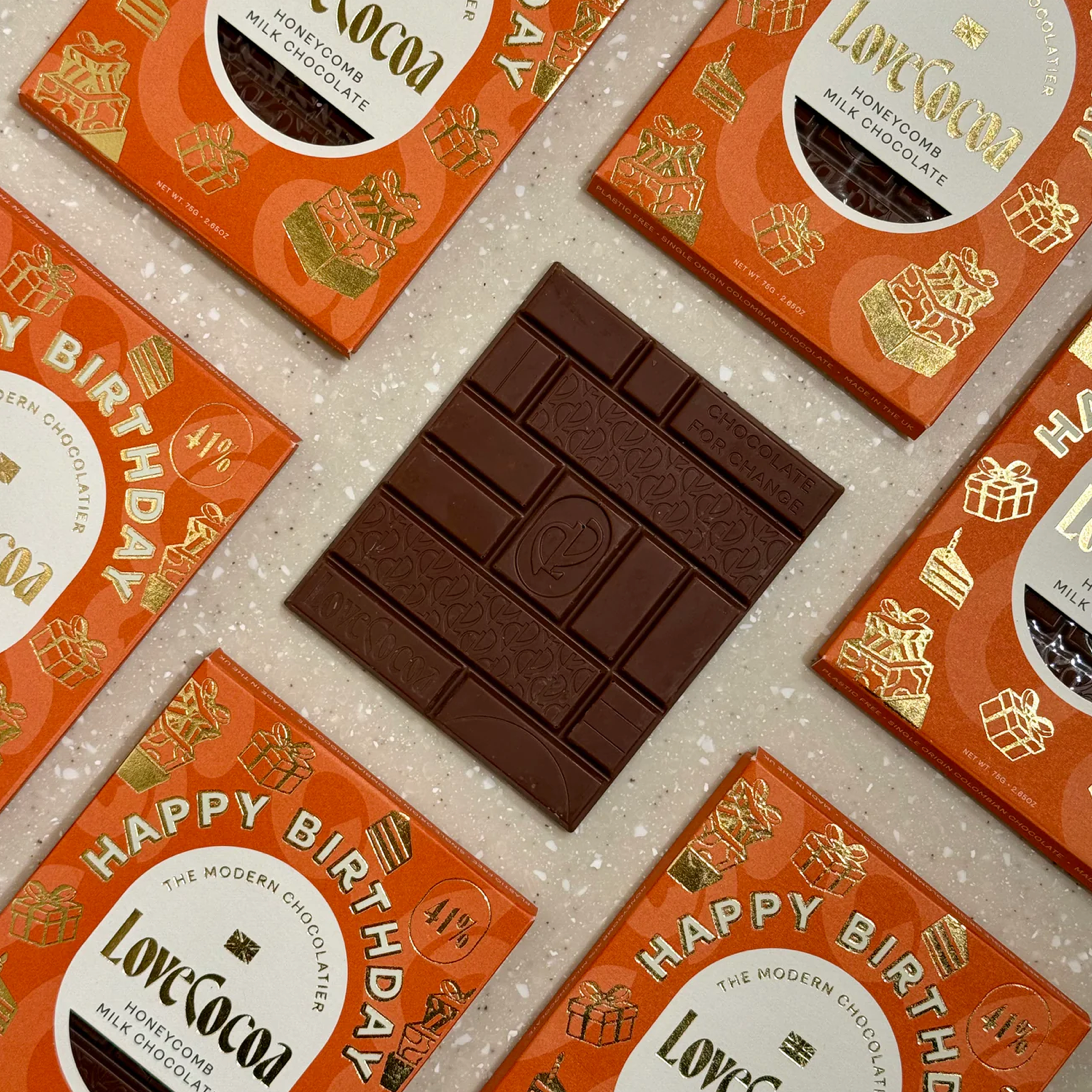 UUS BRÄND! Love Cocoa piimašokolaad "Happy Birthday" 75g