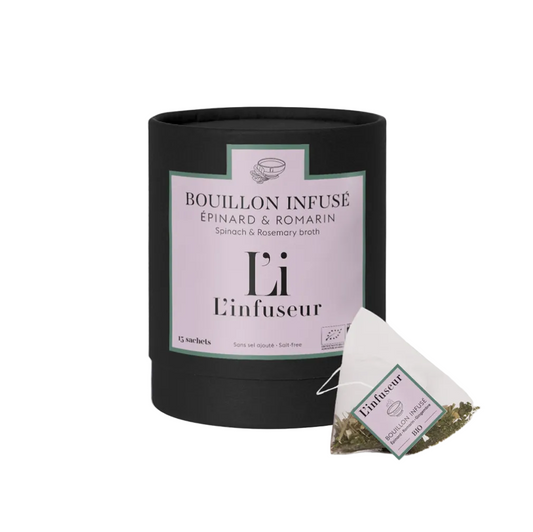 L`INFUSEUR puljong teepakis: spinat & rosmariin / 15pk