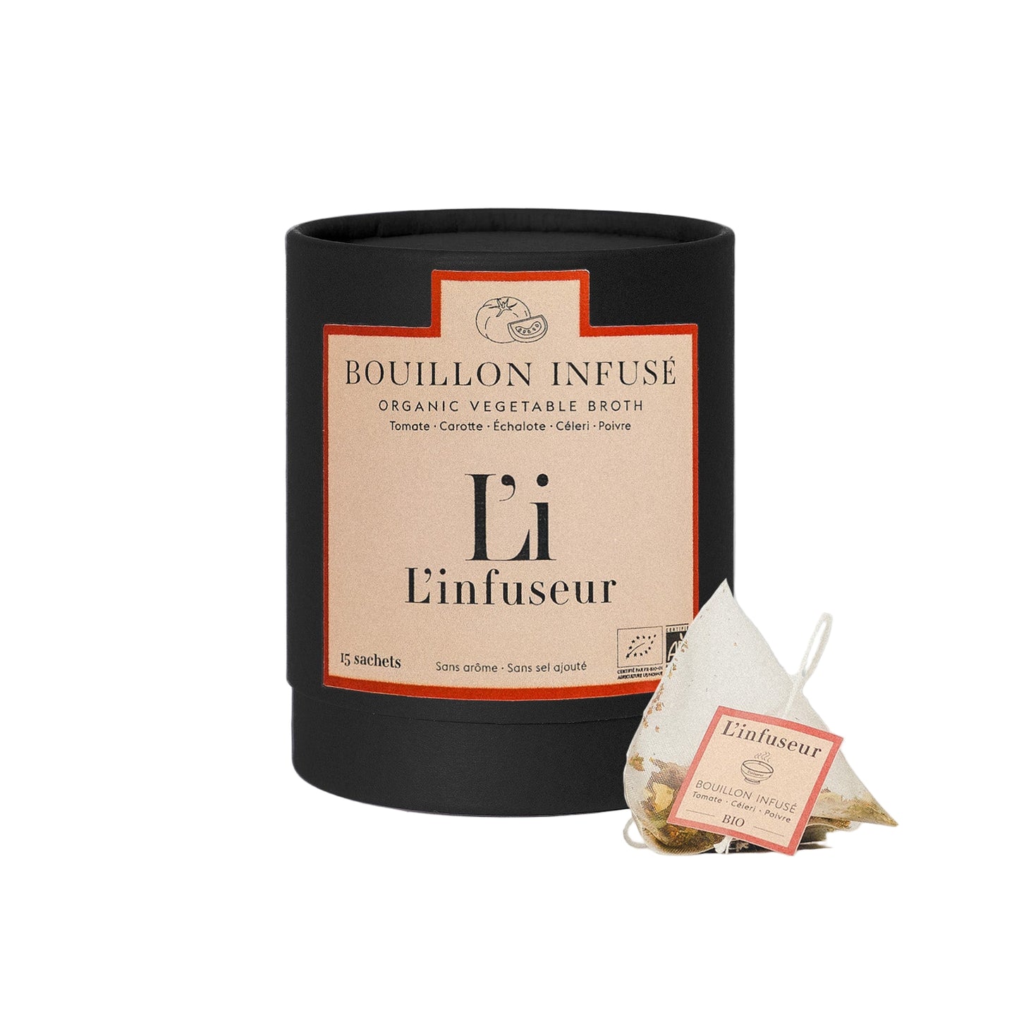 L`INFUSEUR puljong teepakis: tomat & seller / 15pk