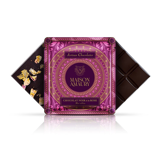 Maison Amaury 70% tume šokolaad roosiõitega 49g