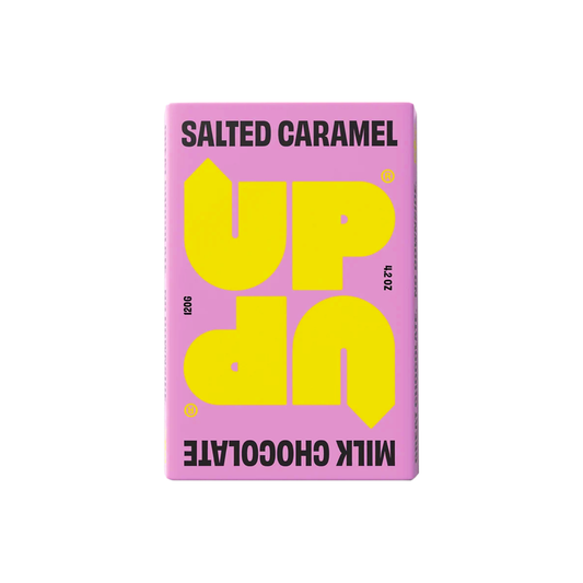UUS BRÄND! UPUP piimašokolaad / Soolakaramell / 120g