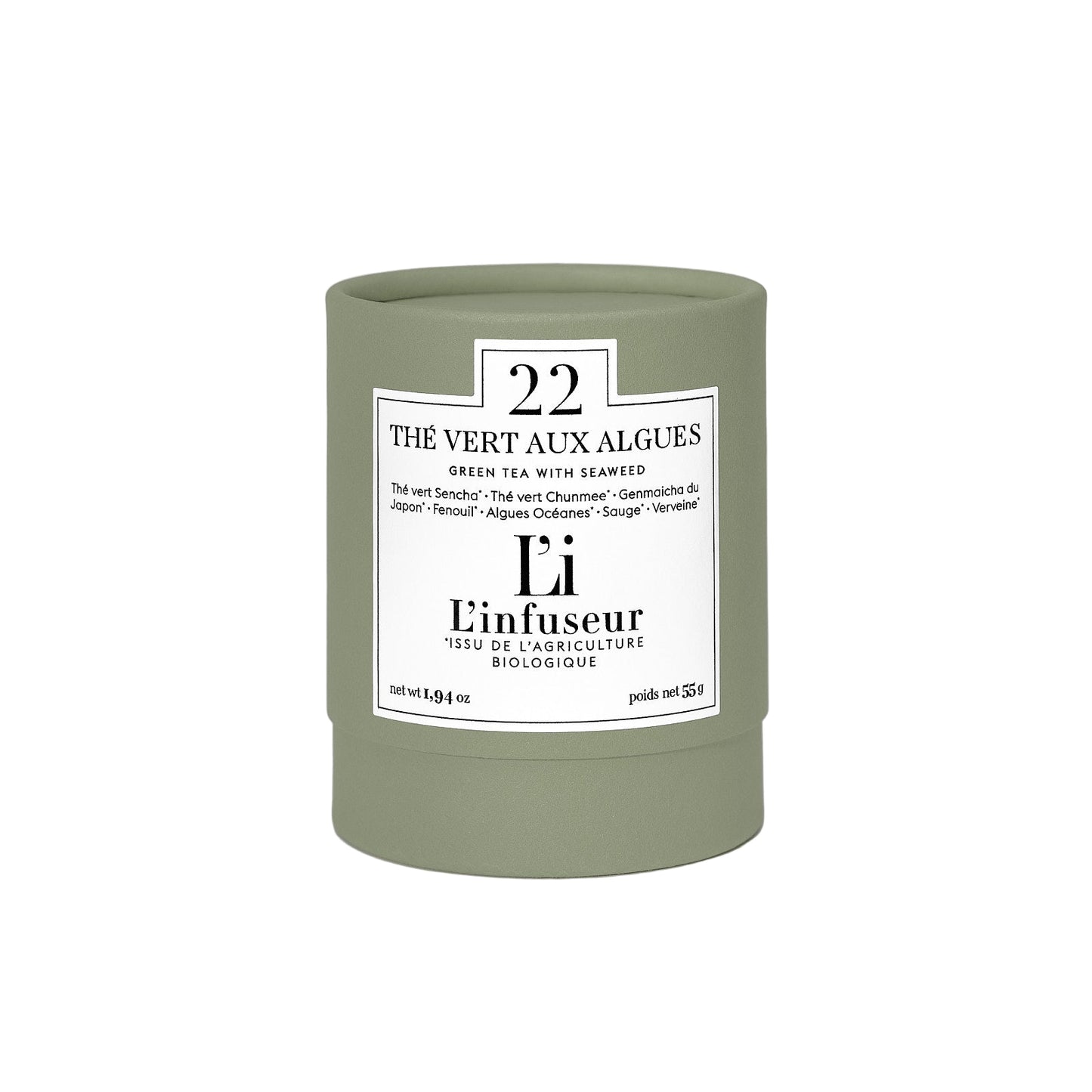 L`INFUSEUR roheline purutee merevetikaga No22 / 55g