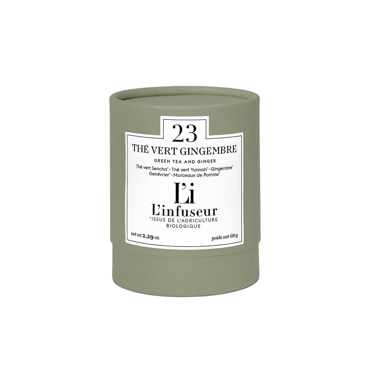 L`INFUSEUR roheline purutee ingveriga No23 / 55g